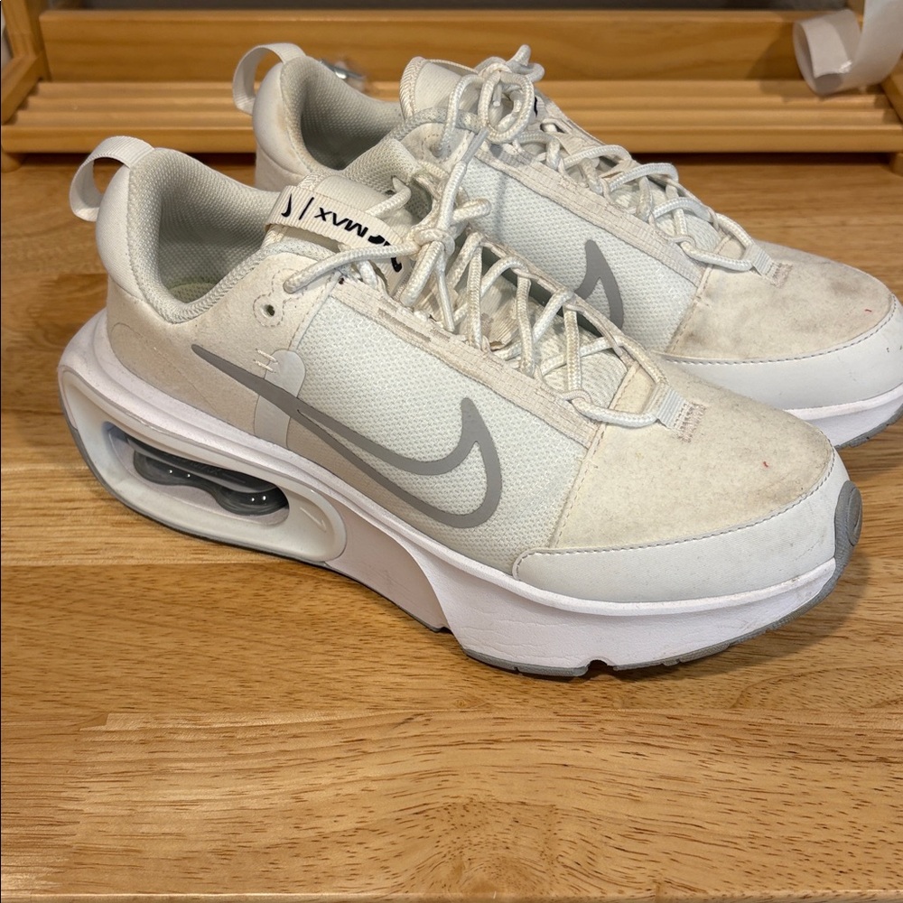 Nike white and Gray Air Max Sneakers